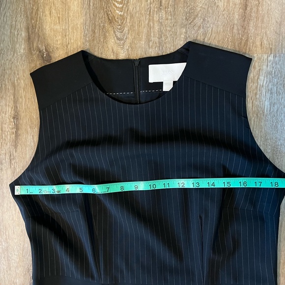 BOSS by Hugo Boss black pinstriped sz 10 lined sheath dress - Picture 4 of 12